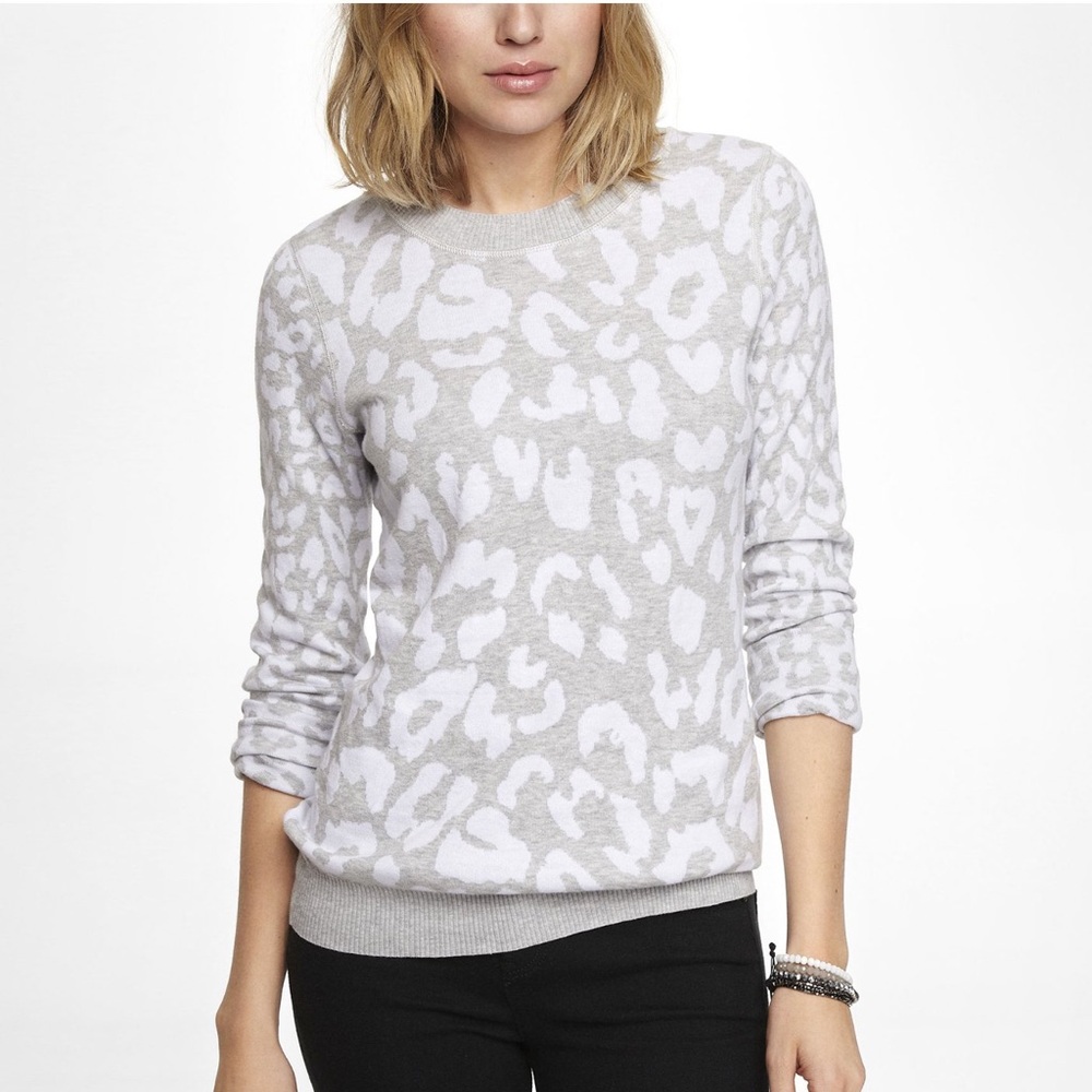 Express leopard print sweater
